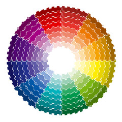 Obraz premium Roue chromatique dentelée 