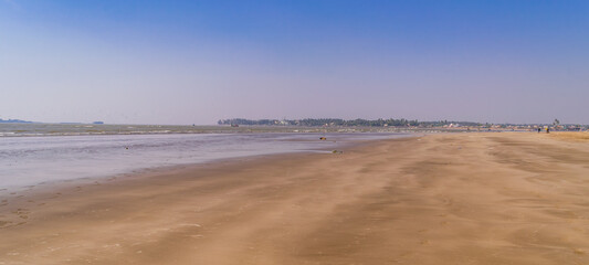 Fototapeta na wymiar View at Akshi beach, Alibag, Raigad District, Konkan, Maharashtra, India