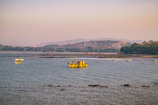View from Mandwa jetty, Near Mumbai, Maharastra.