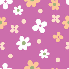 Flowers In The Air Seamless Pattern