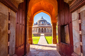 Tomb complex of Isa Khan Niyazi, an Afghan noble in Sher Shah Suri's court of the Suri dynasty. The...