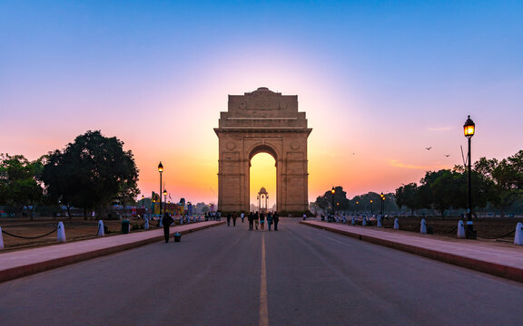 India Gate or All India War Memorial at New Delhi is a triumphal arch architectural style memorial designed by Sir Edwin Lutyens to 82,000 soldiers of the Indian Army who died in the First World War.