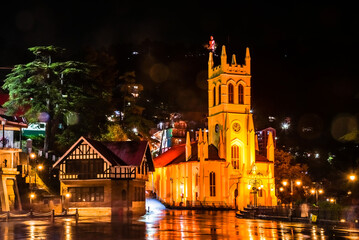 The Ridge road is a large open space near Christ church & hub of all cultural activities, located in the heart of Shimla, the capital city of Himachal Pradesh, India.