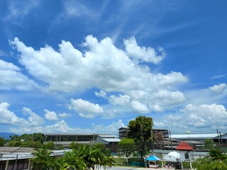 clouds and blue sky on a clear day