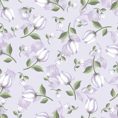seamless lovely white floral pattern