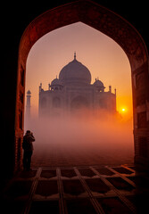Beautifyl Taj mahal, Agra, India