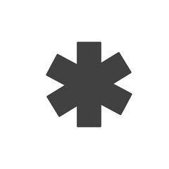 Emergency sign isolated on white background. Healthcare symbol modern, simple, vector, icon for website design, mobile app, ui. Vector Illustration