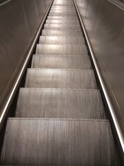 Escalators in the subway / underground / metro in Prague