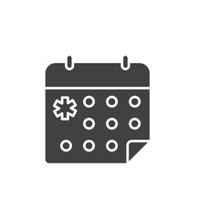 Medical calendar icon. Appointment symbol modern, simple, vector, icon for website design, mobile app, ui. Vector Illustration