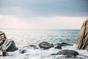 Sea wave bubble Rocking seascape