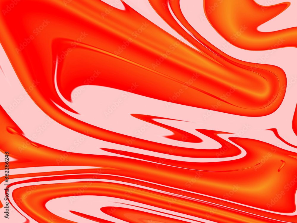 Wall mural red, white, orange, brown set of abstract graphic elements. dynamic color shapes and lines. gradient