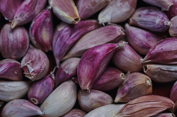 Background of the garlic cloves