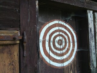 old wooden target