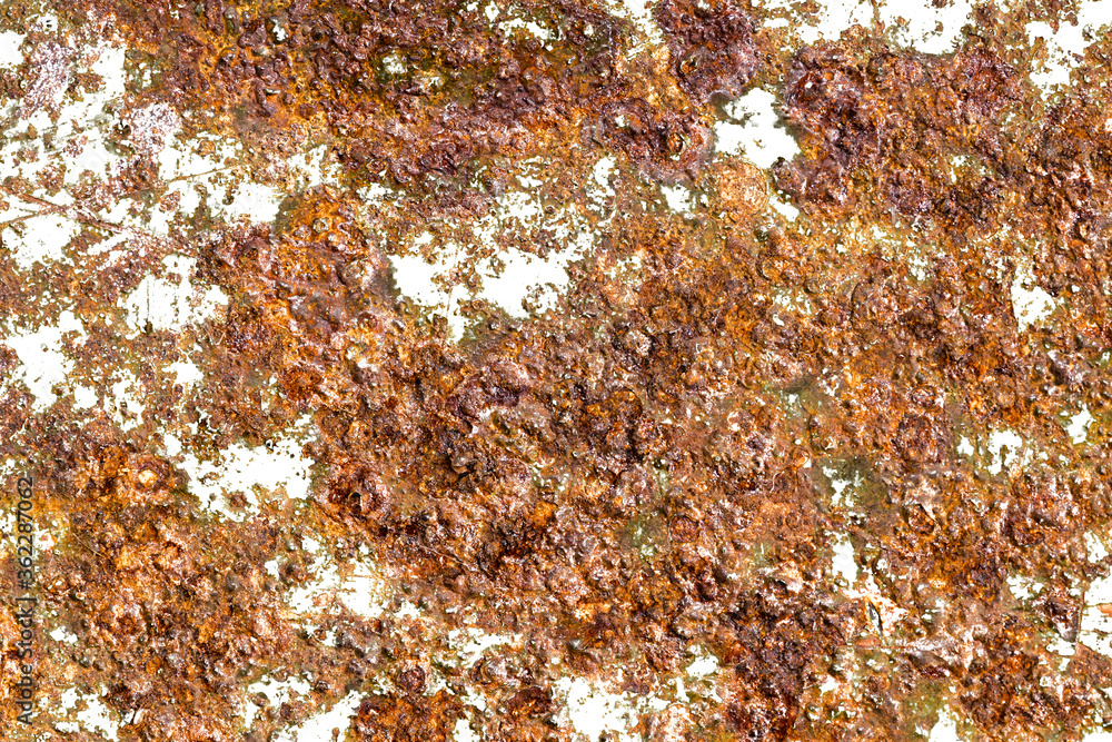 Poster rust isolated on a white background. texture for the designer
