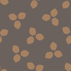 Vector seamless pattern of leaves . Background for textile or book covers, wallpapers, design, art, printing