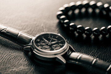 black men wristwatch