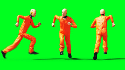 dummy, mannequin isolate on green screen. 3d rendering.