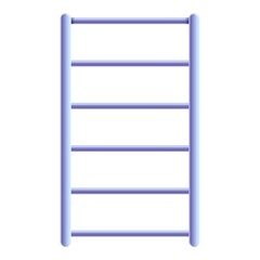 Bath heated towel rail icon. Cartoon of bath heated towel rail vector icon for web design isolated on white background