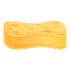 Wash body sponge icon. Cartoon of wash body sponge vector icon for web design isolated on white background