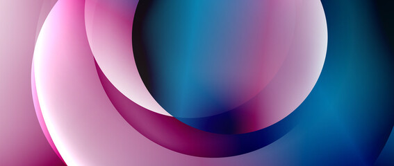 Circle modern geometric abstract background with liquid gradients