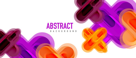 Modern vector glass cross shape abstract technology background for cover, placard, poster, banner or flyer