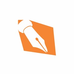 pen tool freehand write letter logo and vector icon