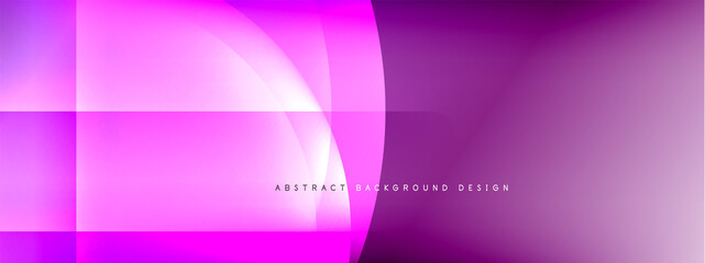 Vector abstract background - circle and cross on fluid gradient with shadows and light effects. Techno or business shiny design templates for text