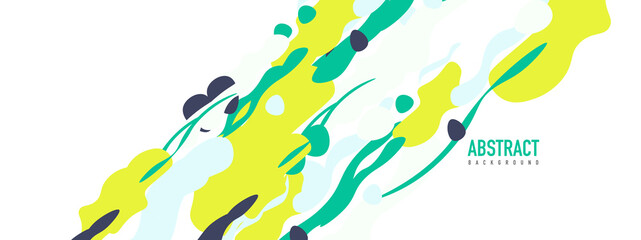 Trendy liquid style shapes abstract design, dynamic vector background for placards, brochures, posters, web landing pages, covers or banners