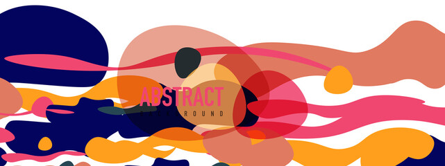 Trendy liquid style shapes abstract design, dynamic vector background for placards, brochures, posters, web landing pages, covers or banners