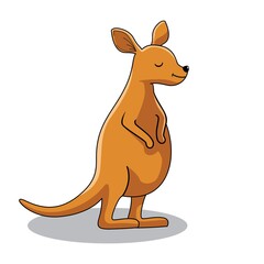 Kangaroo Cartoon Cute Animals Illustration