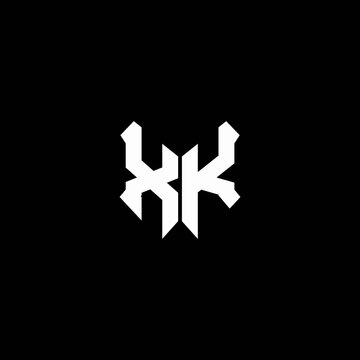 xk logo monogram with shield shape design template