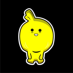 Funny character vector illustration. suitable for wallpapers, stickers and clipart. available