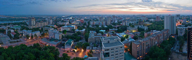 Obraz premium Rostov-on-Don, panoramic view of the central part of the city. 