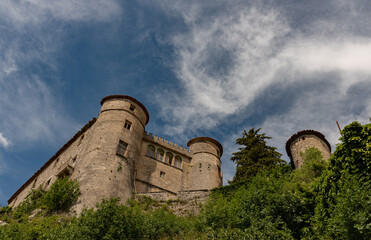 Carpinone, Molise, Isernia. The  medieval castle. 