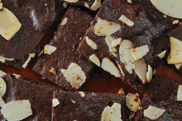 Background of crispy brownies cracker