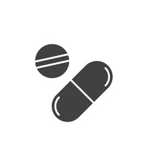 Pills icon. Medicine symbol modern, simple, vector, icon for website design, mobile app, ui. Vector Illustration