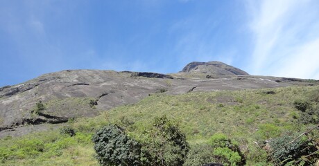mountain landscape with blue sky