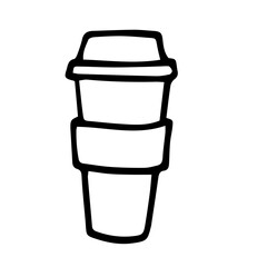 coffee in a paper cup hot