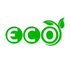 Eco flat vector icon. Ecology flat vector sign. Vector illustration