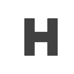 Hospital sign isolated on white background. H letter symbol modern, simple, vector, icon for website design, mobile app, ui. Vector Illustration