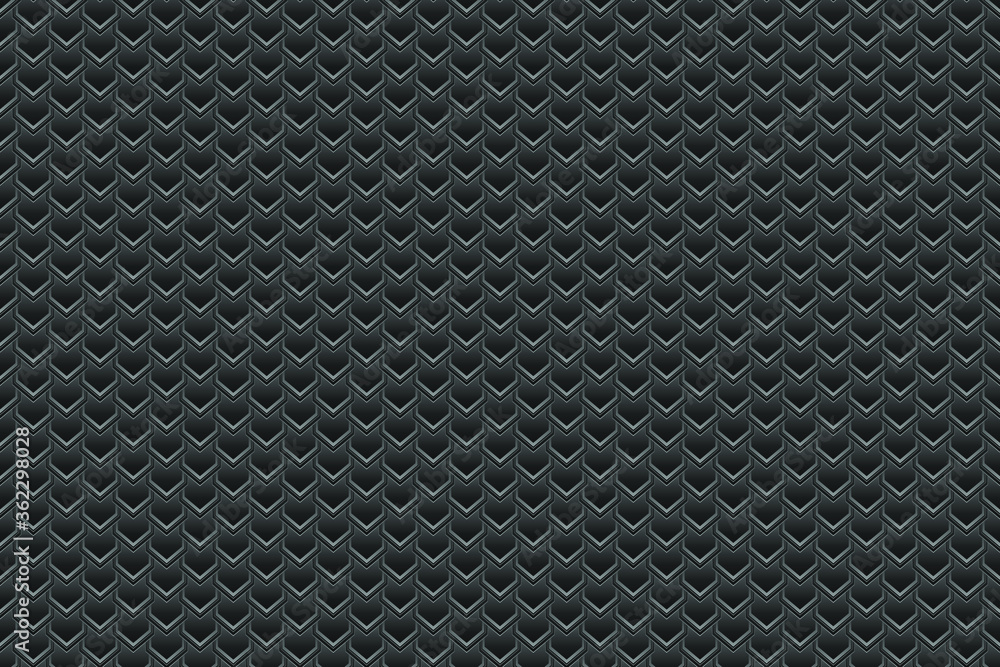 Poster abstract vector texture of scales. black vector seamless pattern. background consisting of black hex