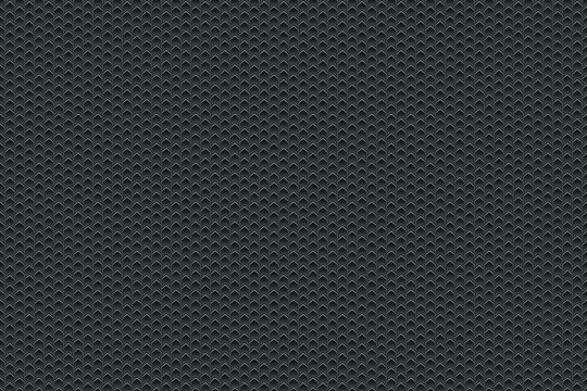 Abstract vector texture of scales. Black vector seamless pattern. Background consisting of black hexagons. 