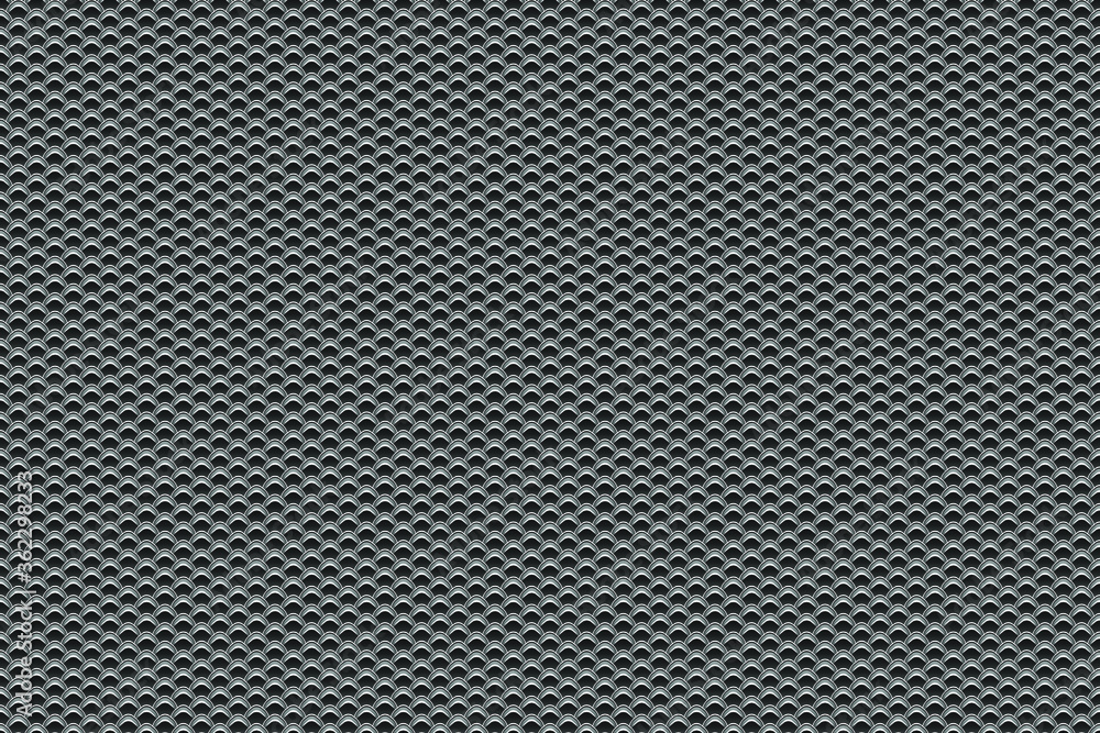 Poster abstract vector texture of scales. black vector seamless pattern. background consisting of black hex