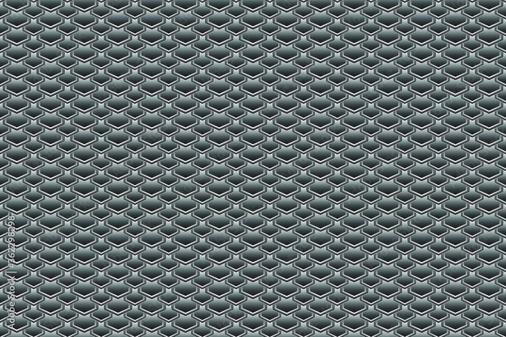 Poster abstract vector texture of scales. black vector seamless pattern. background consisting of black hex