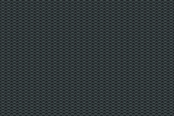 Abstract vector texture of scales. Black vector seamless pattern. Background consisting of black hexagons. 