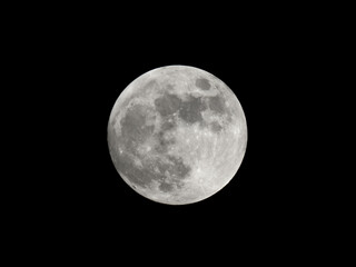 Full moon seen with telescope