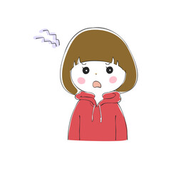 若い女性の表情バリエーション