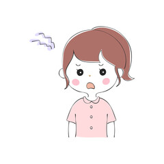 若い女性の表情バリエーション