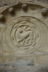 Monasterio de San Juan de la Peña.Leon,panteon de nobles(s.XI) . Serrablo.Huesca.España.