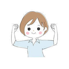 若い女性の表情バリエーション